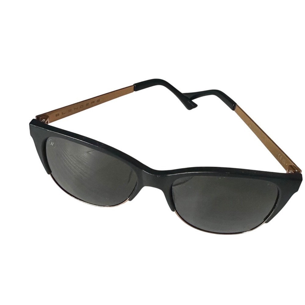 Blenders Americano Polarized Sunglasses Black Rose Gold Cat Eye Eyewear